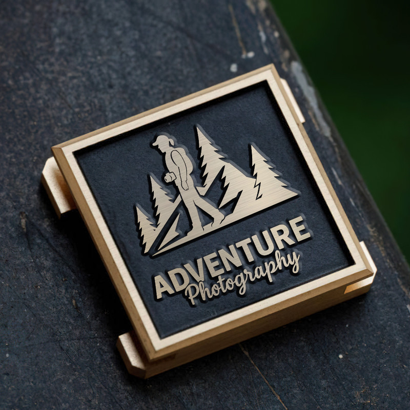 adventure logo photographer and nature logo out door photography logo gift for photographer hot shoe cover PE00245