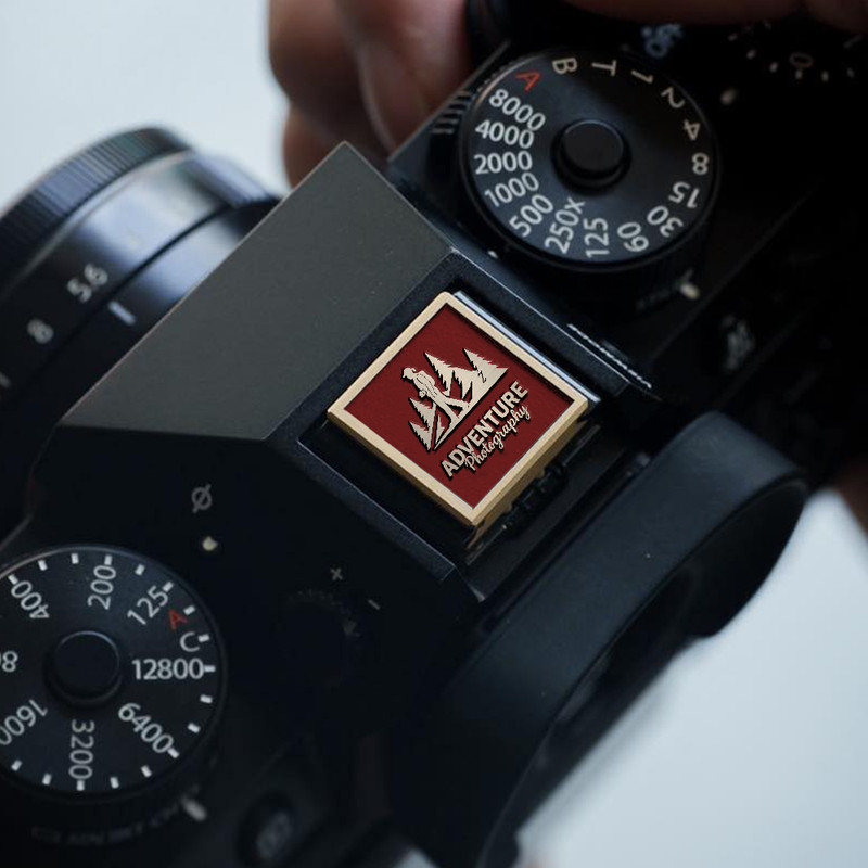 adventure logo photographer and nature logo out door photography logo gift for photographer hot shoe cover PE00245