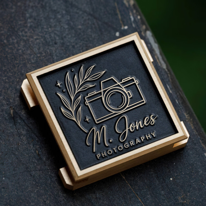 camera icon photography logo signatura logo gift for photographer hot shoe cover PE00249