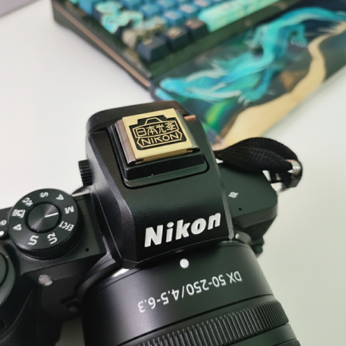 landscape photography logo camera icon and mountain icon logo gift for photographer hot shoe cover PE00241 photo review
