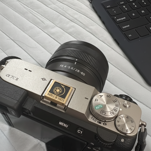camera icon curve custom text photography logo gift for photographer hot shoe cover PE00236 photo review